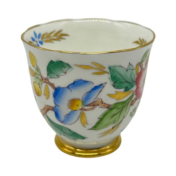 Royal Chelsea England Demitasse Cup & Saucer Set 385A Floral AOP Bone China EUC - Picture 6 of 10